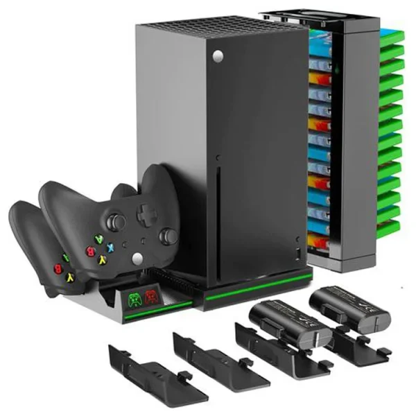 خرید پایه خنک‌کننده عمودی برای Xbox Series X با شارژر دسته | بهترین قیمت و ارسال فوری