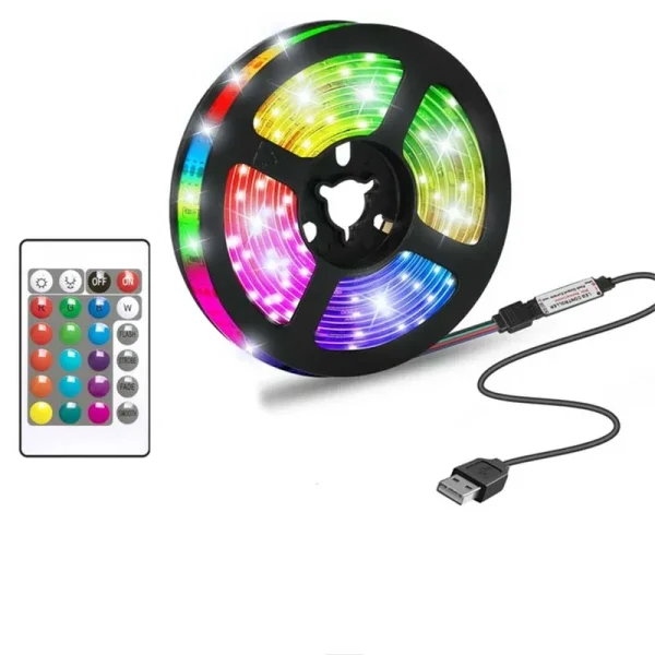 خرید نورپردازی LED نواری RGB (5 متر) | بهترین قیمت و ارسال فوری