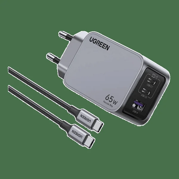 خرید شارژر دیواری USB-C با توان بالا (65W) | بهترین قیمت و ارسال فوری